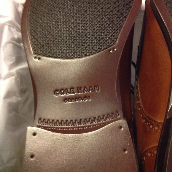 Cole Haan Men\'s Jefferson Grand Cap Toe Tan Leather Oxford Dress Shoes 11.5M NIB